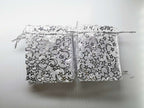 Organza Drawstring Bags Silver Star Moon Pattern 10x12cm 100pcs 5