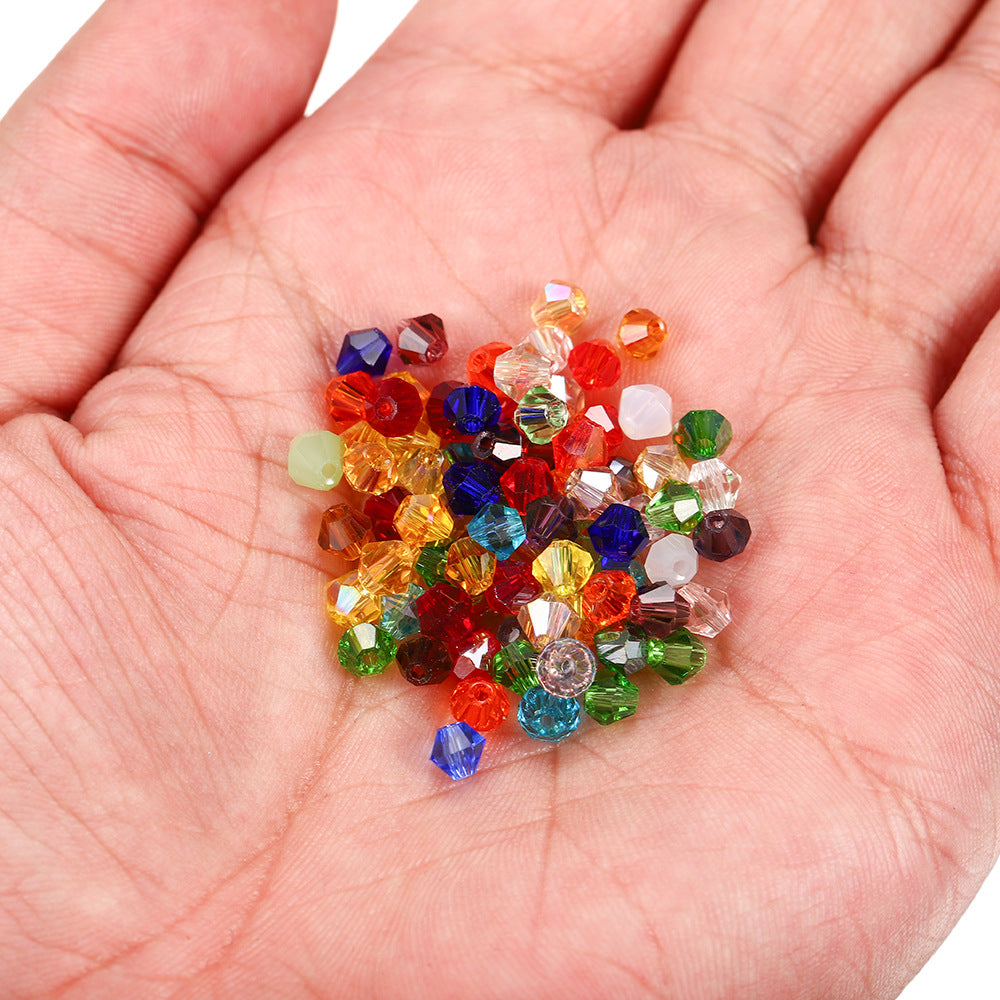 Diamond Seed Glass Beads 4mm Transparent Rainbow Shimmer 200pcs 2