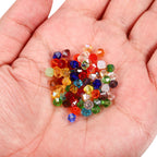 Diamond Seed Glass Beads 4mm Transparent Rainbow Shimmer 200pcs 2