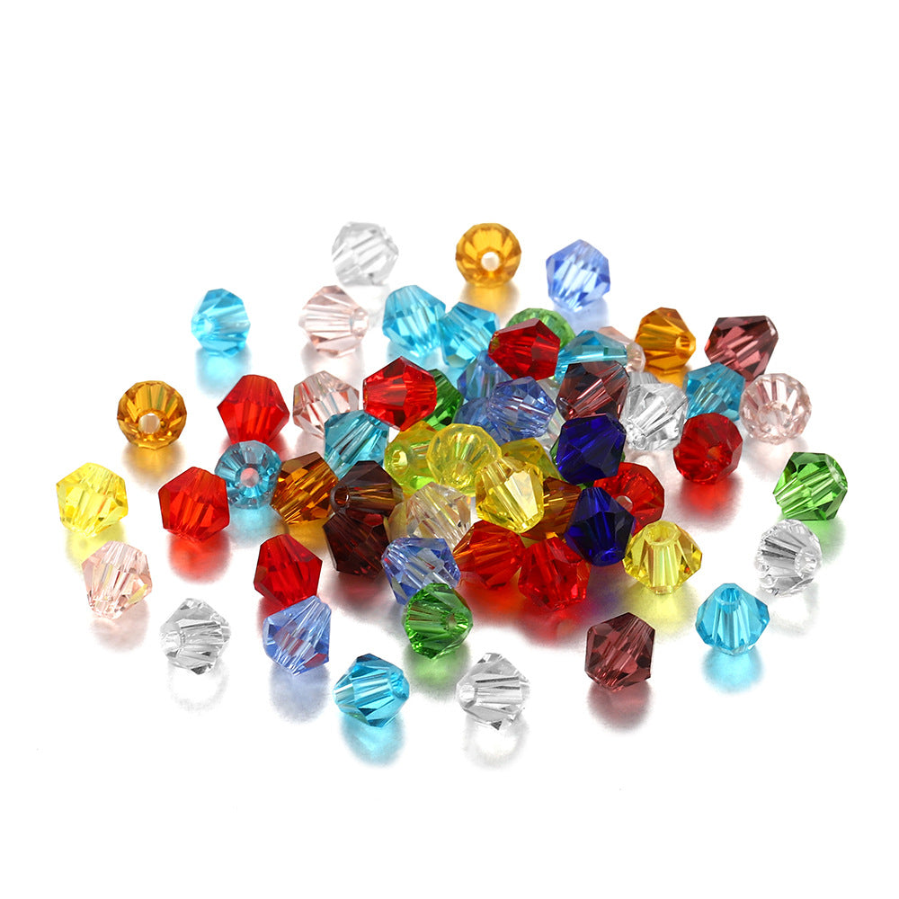 Diamond Seed Glass Beads 4mm Transparent Rainbow Shimmer 200pcs 42