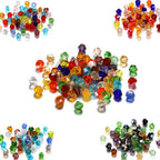 Diamond Seed Glass Beads 4mm Transparent Rainbow Shimmer 200pcs