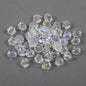 Diamond Seed Glass Beads 4mm Transparent Rainbow Shimmer 200pcs 7