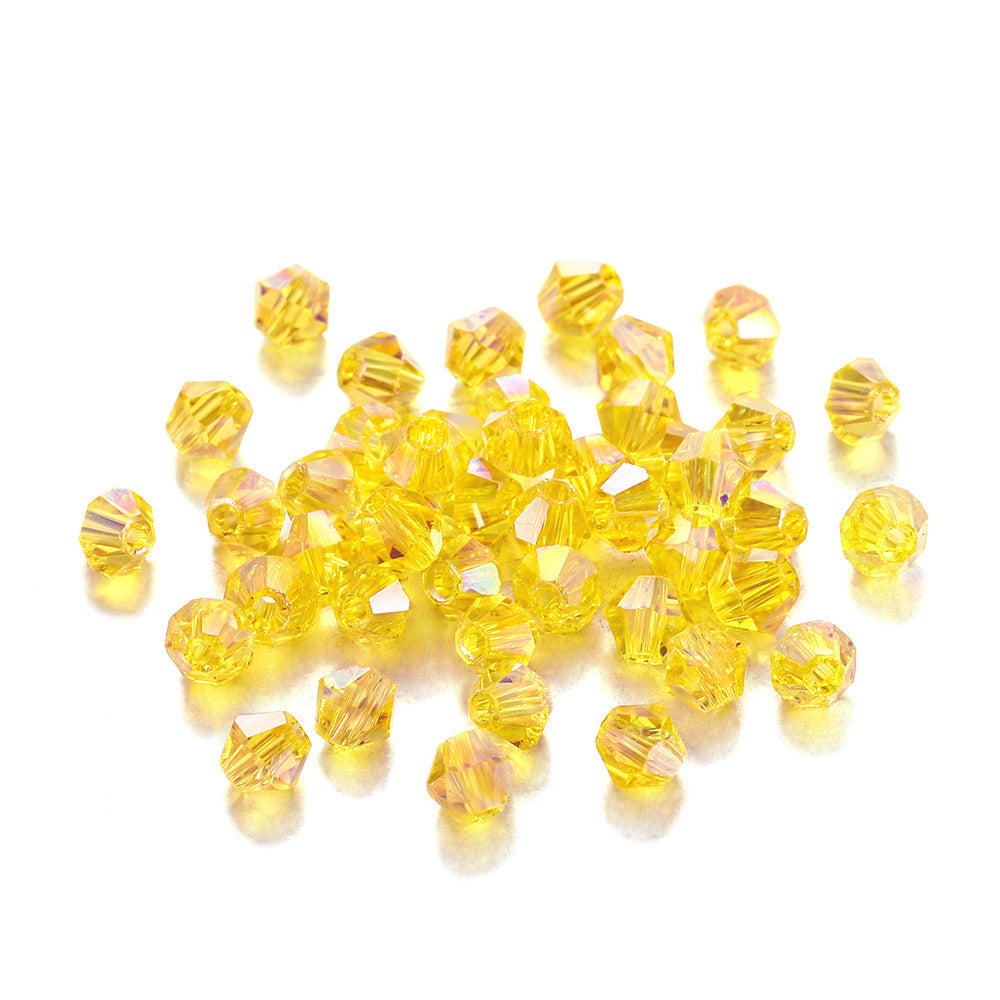 Diamond Seed Glass Beads 4mm Transparent Rainbow Shimmer 200pcs 8