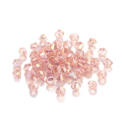 Diamond Seed Glass Beads 4mm Transparent Rainbow Shimmer 200pcs 9