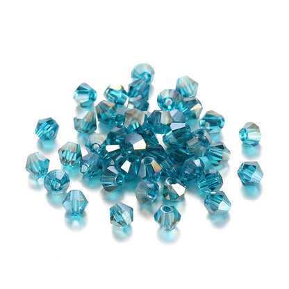 Diamond Seed Glass Beads 4mm Transparent Rainbow Shimmer 200pcs 10