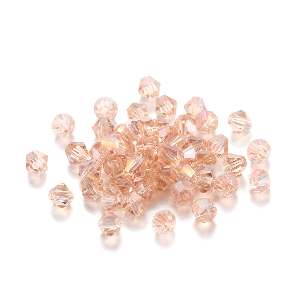 Diamond Seed Glass Beads 4mm Transparent Rainbow Shimmer 200pcs 17