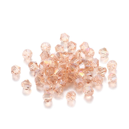 Diamond Seed Glass Beads 4mm Transparent Rainbow Shimmer 200pcs 17