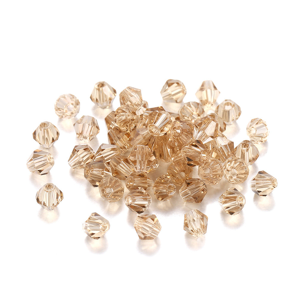 Diamond Seed Glass Beads 4mm Transparent Rainbow Shimmer 200pcs 39