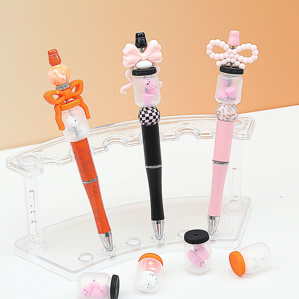 Halloween 3D Glitter Bottle Silicone Focal Beads 20Pcs