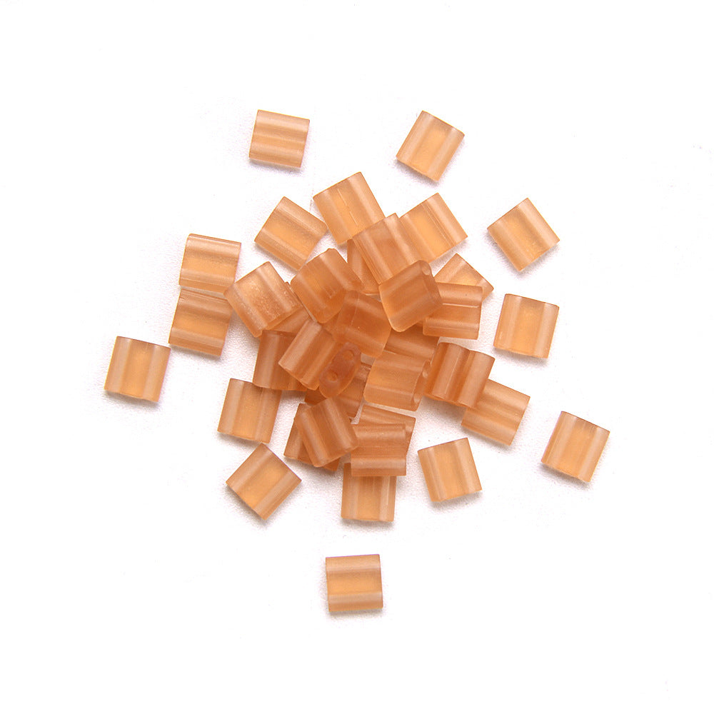Electroplated Transparent Seed Glass Beads Rice Brick Style 200pcs 23