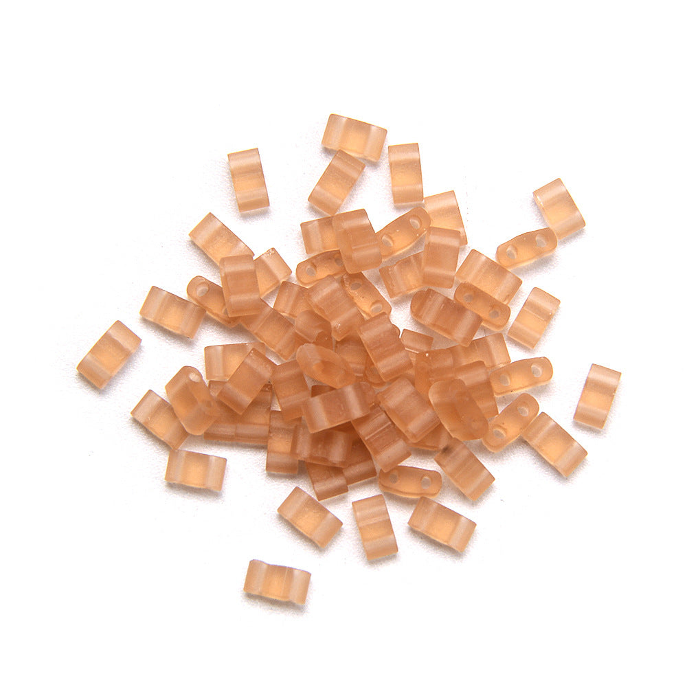 Electroplated Transparent Seed Glass Beads Rice Brick Style 200pcs 24