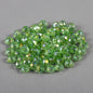 Faceted Glass Beads 8mm Transparent Multicolor 70pcs 7