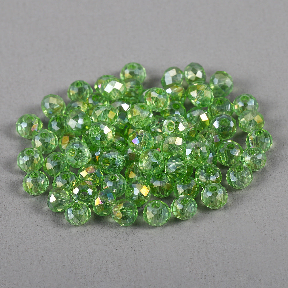 Faceted Glass Beads 8mm Transparent Multicolor 70pcs 7