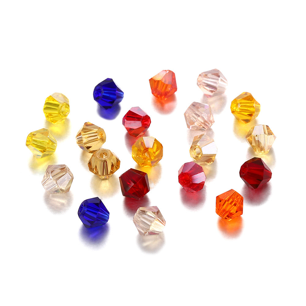 Diamond Seed Glass Beads 4mm Transparent Rainbow Shimmer 200pcs 4