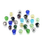 Faceted Glass Beads 8mm Transparent Multicolor 70pcs 5