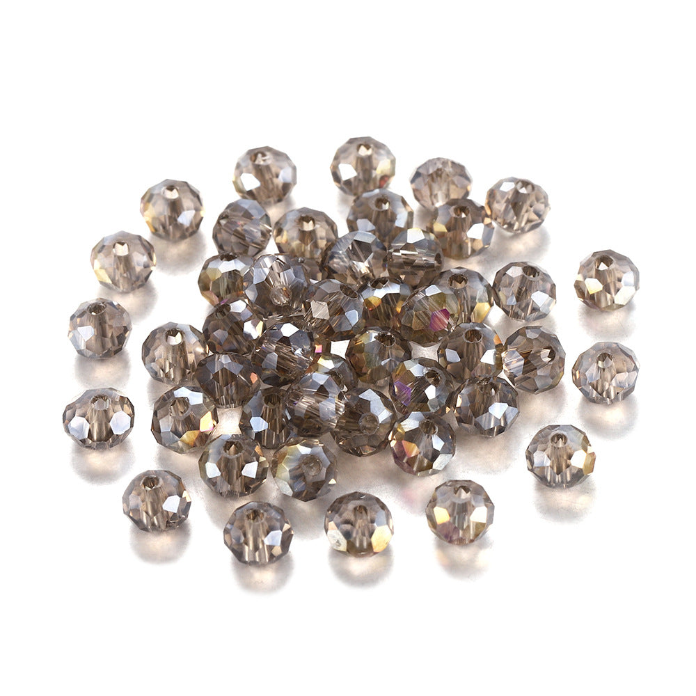 Faceted Glass Beads 8mm Transparent Multicolor 70pcs 27