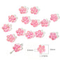 Transparent Flower Acrylic Beads 15x18mm Iridescent Pastel 40pcs 8