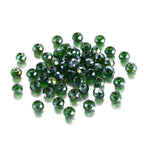 Faceted Glass Beads 8mm Transparent Multicolor 70pcs 6
