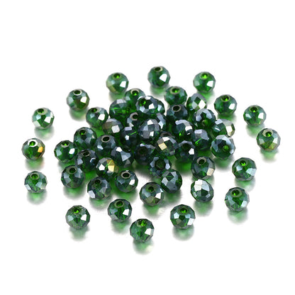 Faceted Glass Beads 8mm Transparent Multicolor 70pcs 6