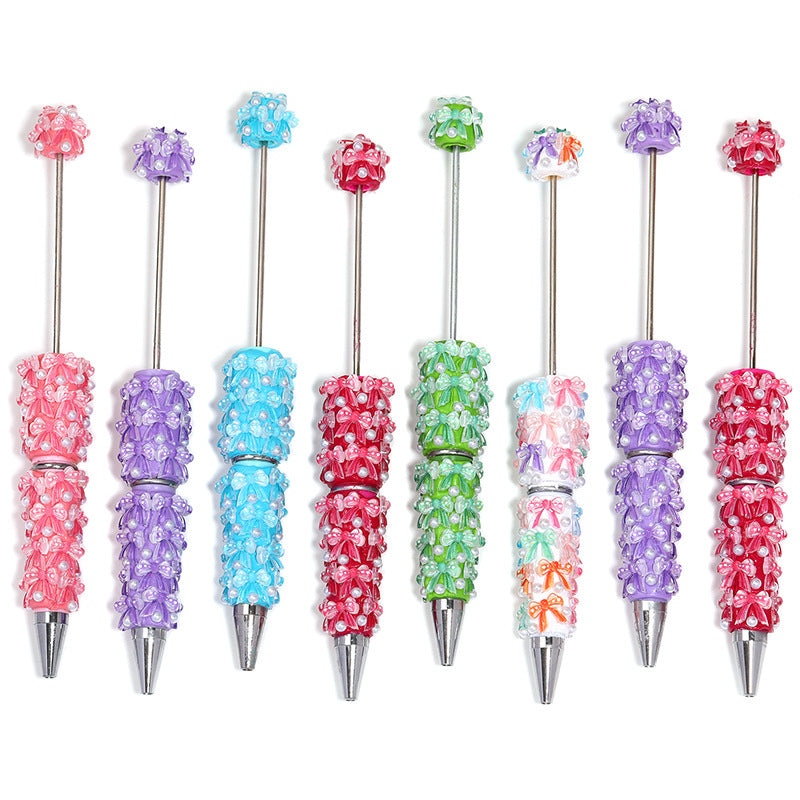 Clay Ribbon Butterfly Beadable Pen 5 Pcs 4