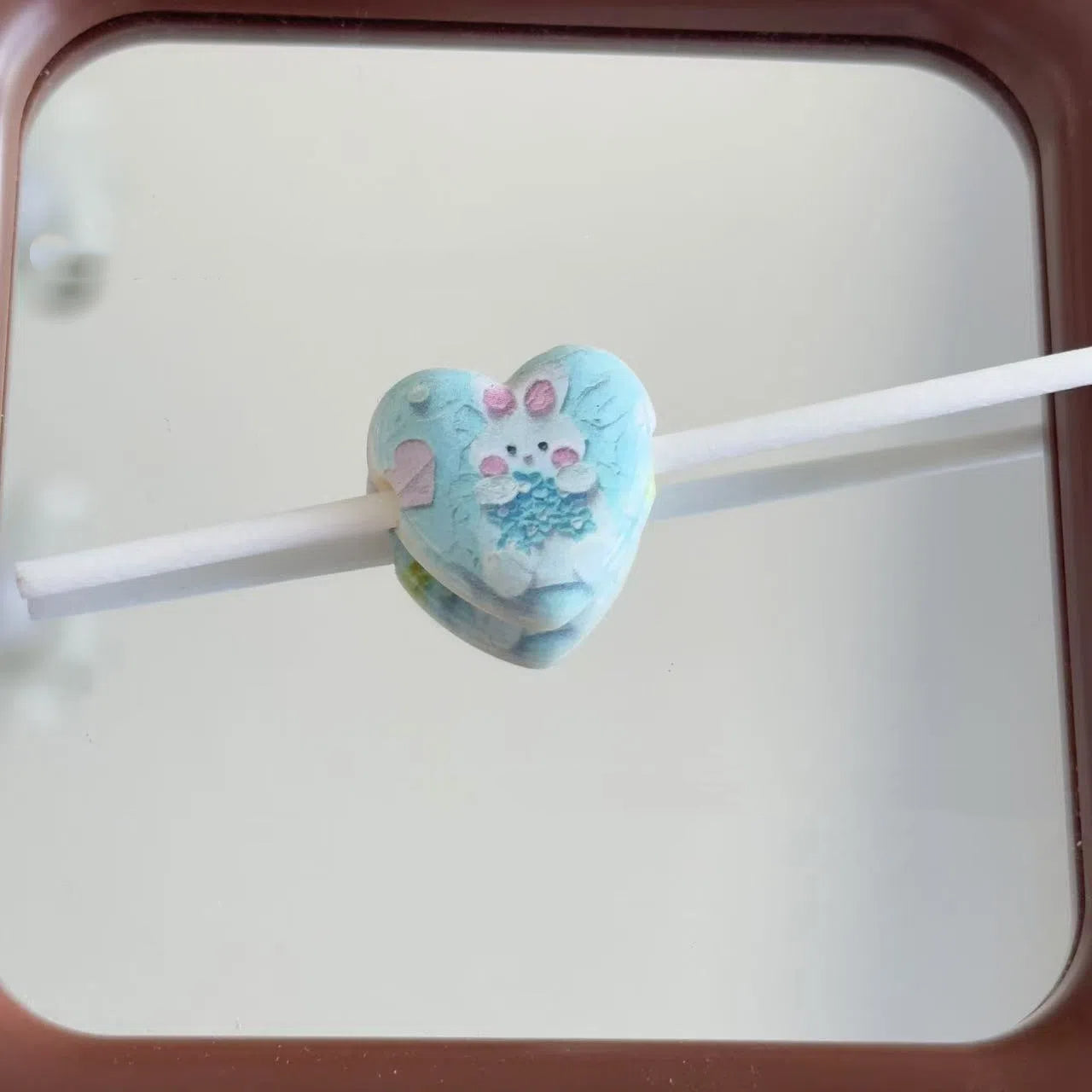 Cartoon Zoo Series Heart Acrylic Beads 25mm Pastel Colors 10pcs 6