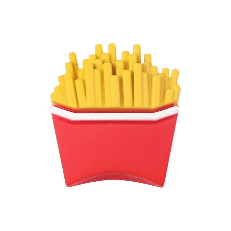 Silicone 3D Focal Beads Fast Food Chicken Nuggets French Fries Taco Pizza 20pcs 16