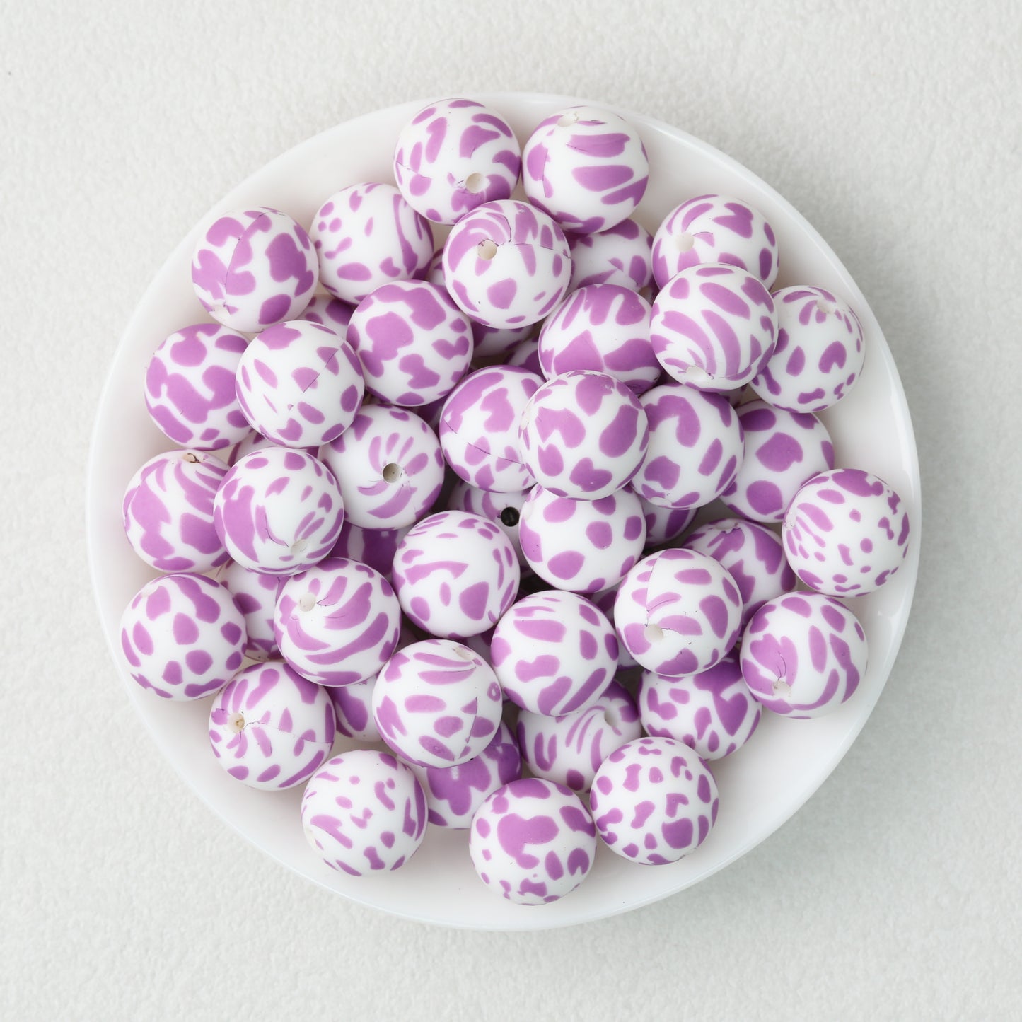 15mm Leopard Pattern Silicone Round Beads 50pcs 9
