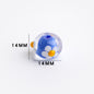 Dopamine-Themed Flower Glass Beads 14mm 10pcs 7