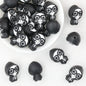 3D Halloween Cloaked Skull Silicone Focal Beads with Glasses 20pcs