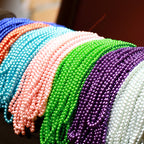 Pearl Glass Beads 8mm Imitation Lustrous Pastel Mixed 1000pcs