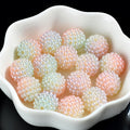 Two-Color Gradient Waxberry Acrylic Beads 12mm Imitation Pearl ABS Plastic 80pcs 3