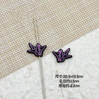 Folded Paper Crane Metal Beads 20mm Spray Painted Colorful Alloy 12