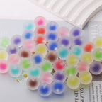 Rubberized Matte Acrylic Beads 16mm Frosted Colorful Core 50pcs 2