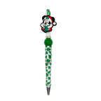 Silicone Focal Beads Christmas Scarf Mickey Wearing Santa Hat 20pcs 3