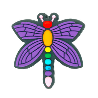 Silicone Focal Beads Dragonfly Dotted Tails Flat 1 Piece 3