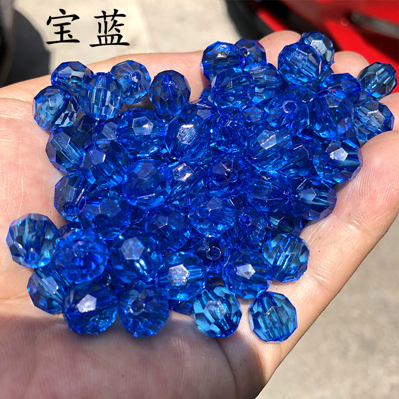Transparent Faceted Acrylic Beads 10mm Crystal Texture 990pcs 10