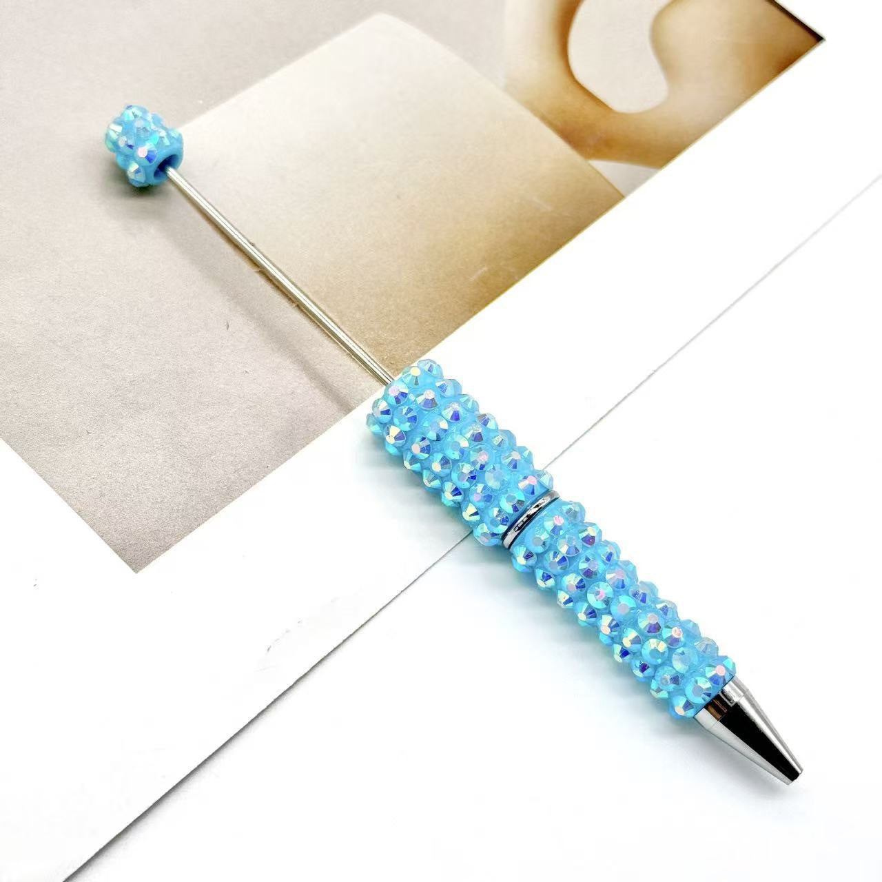 Creative DIY Full Coverage Pearl Rhinestones Beadable Pen 11