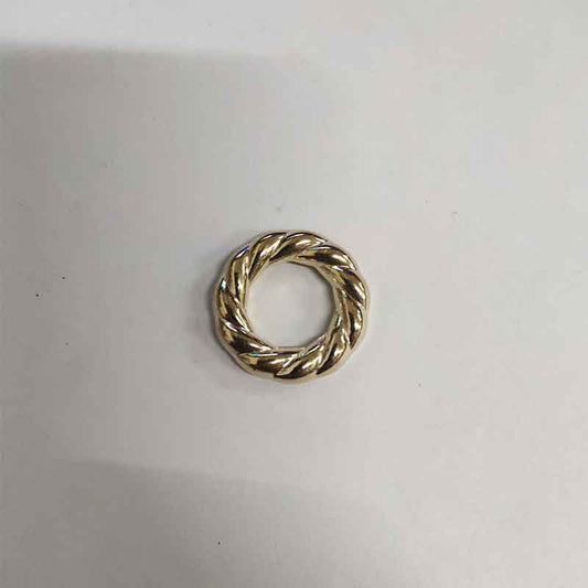 Braided Ring Acrylic Beads 25mm Gold Tone CCB Plastic Spacer 100pcs