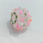 Embellished Bubblegum Beads 18mm Matte Confetti Floral 4pcs 12