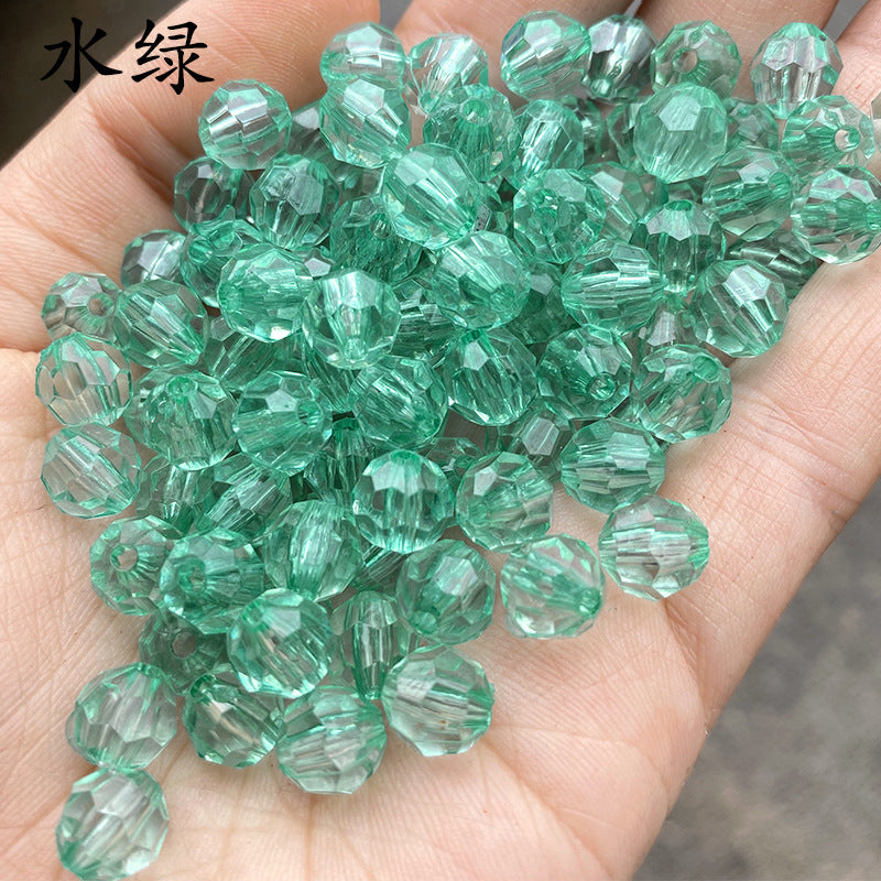 Transparent Faceted Acrylic Beads 10mm Crystal Texture 990pcs 21