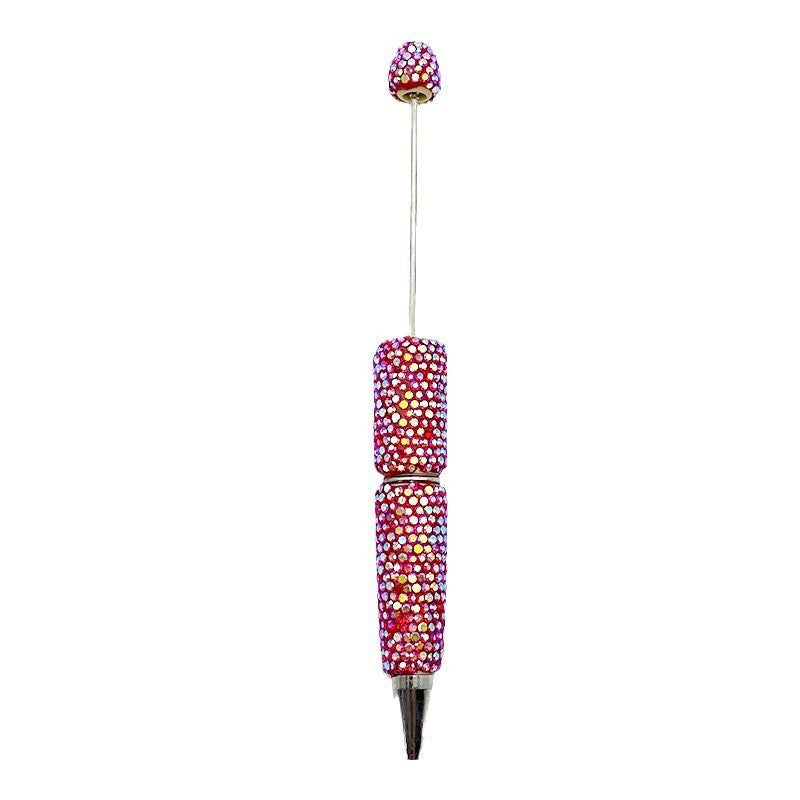 DIY Electroplated Colorful Rhinestones Beadable Pen 5