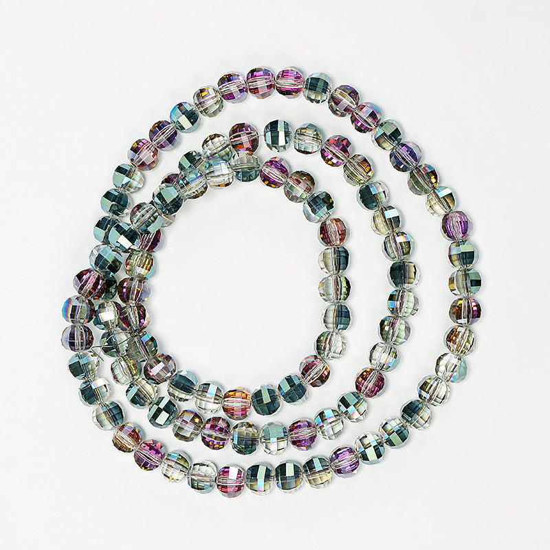 Electroplated Faceted Glass Beads 8mm Multi-Dimensional Sparkling 50pcs 5