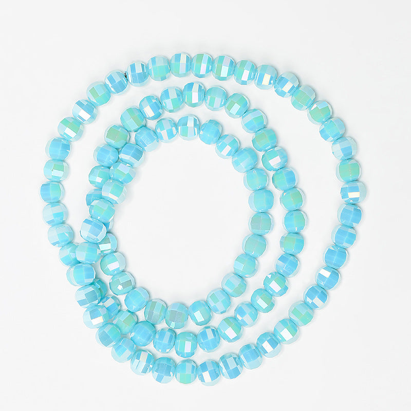 Electroplated Faceted Glass Beads 8mm Multi-Dimensional Sparkling 50pcs 4