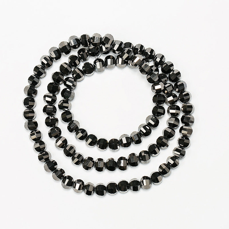 Electroplated Faceted Glass Beads 8mm Multi-Dimensional Sparkling 50pcs 15