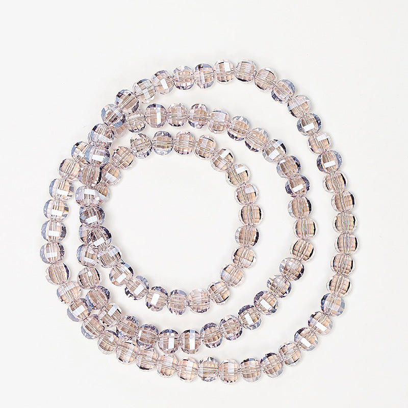 Electroplated Faceted Glass Beads 8mm Multi-Dimensional Sparkling 50pcs 17