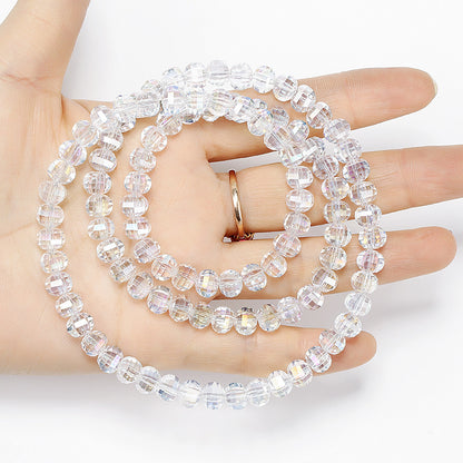 Electroplated Faceted Glass Beads 8mm Multi-Dimensional Sparkling 50pcs 16