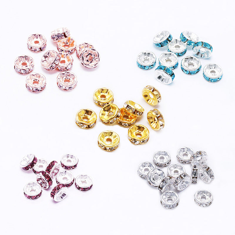Rhinestone Round Spacer Beads 10mm 50pcs