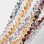 Electroplated Faceted Glass Beads 8mm Multi-Dimensional Sparkling 50pcs