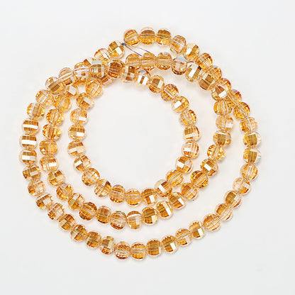Electroplated Faceted Glass Beads 8mm Multi-Dimensional Sparkling 50pcs 18