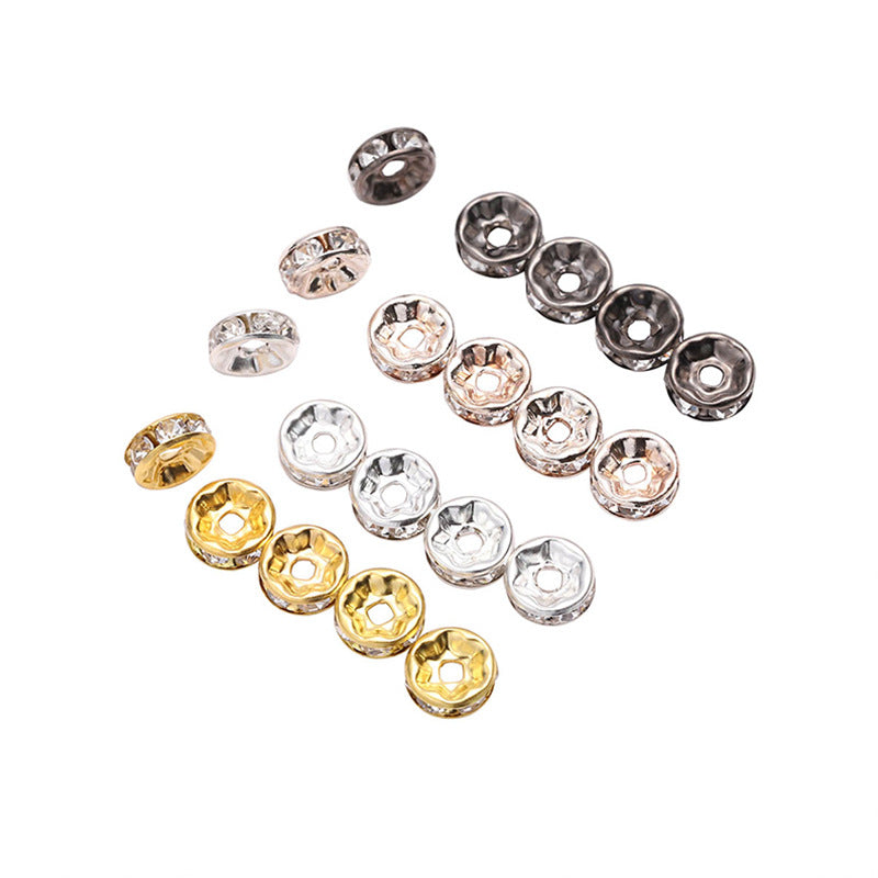 Rhinestone Round Spacer Beads 10mm 50pcs 2